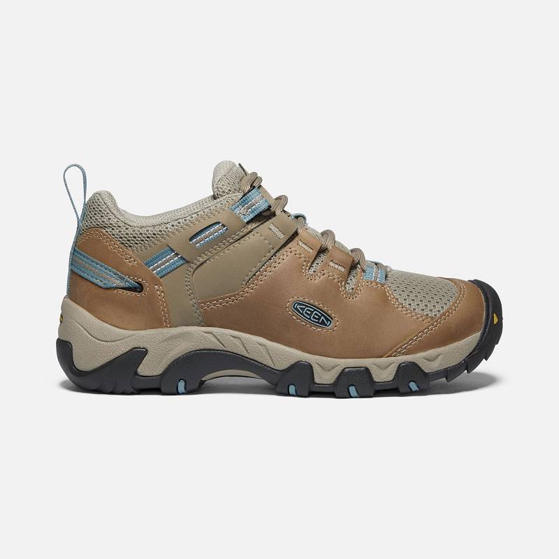 Keen Steens Vent Wanderschuhe Damen DE-05937 Timberwolf/Atlantic Blue - Keen Damenschuhe Braun